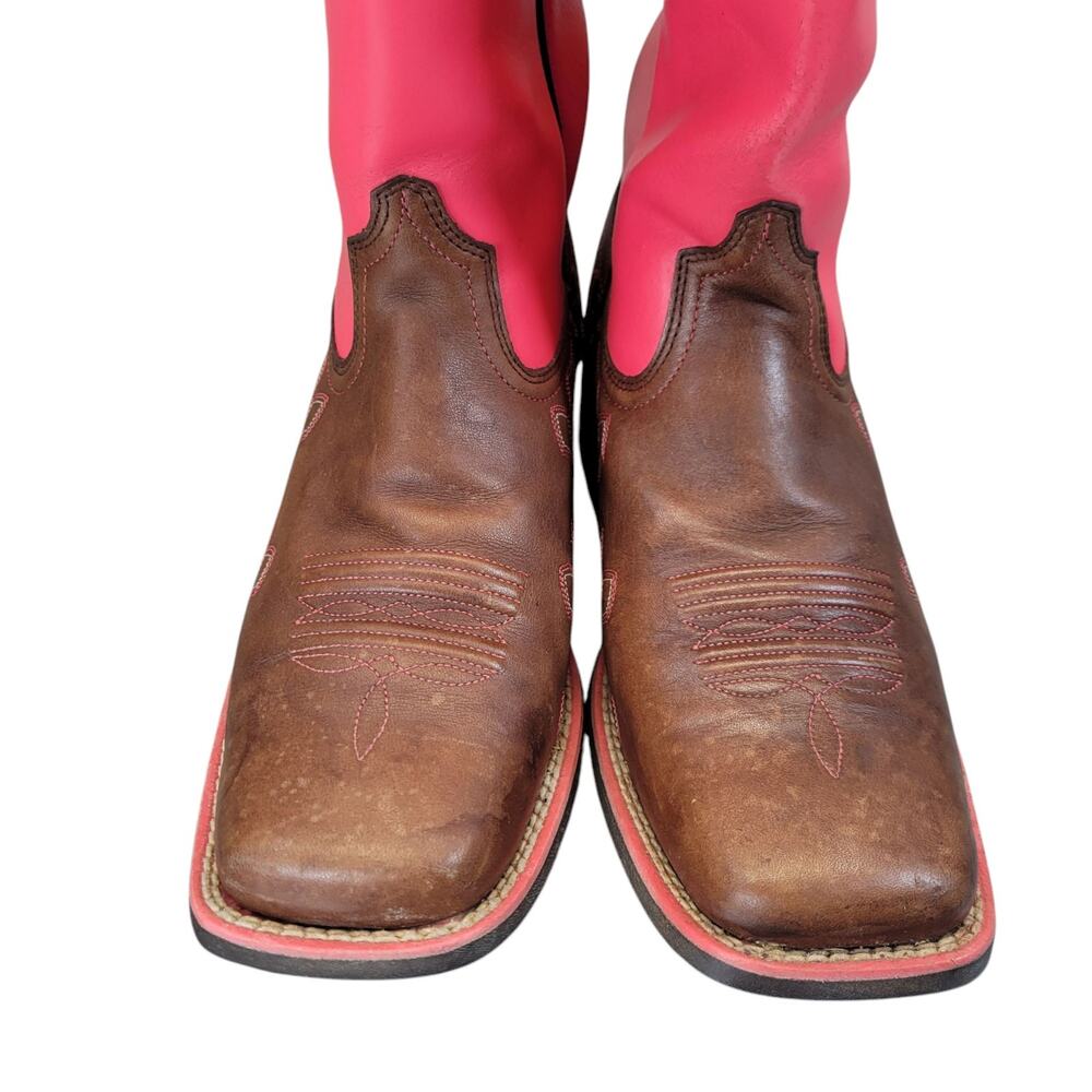 Ariat Brown Heeled Boots with Western Flair - Picture 7 of 13